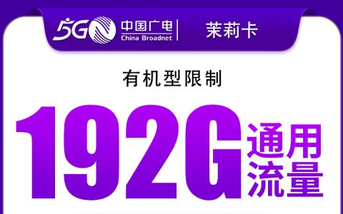 广电茉莉卡29元192G【发湖南/江西】