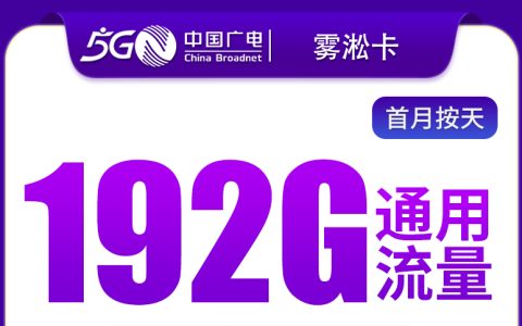 广电雾淞卡29元192G【只发重庆】