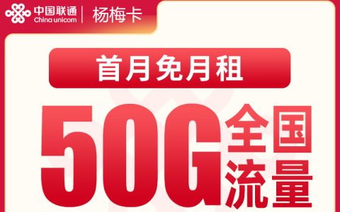 联通杨梅卡39元50G+100分钟【发全国】