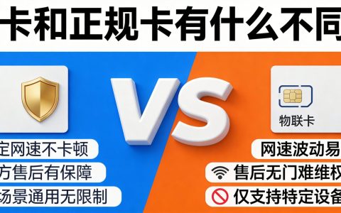 物联卡和正规卡有什么不同？一张图告诉你区别