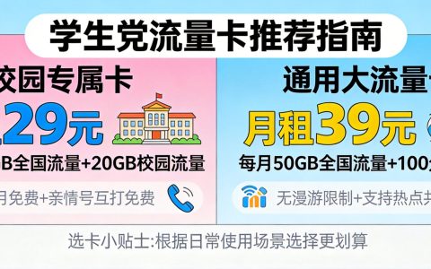 学生党流量卡推荐指南：性价比高的套餐选择