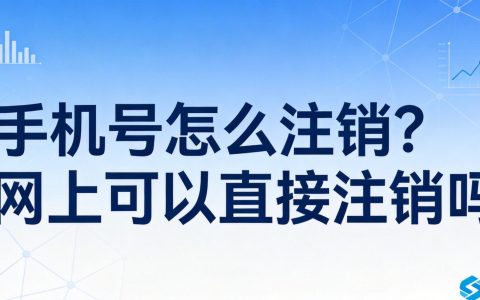 手机号怎么注销？网上可以直接注销吗