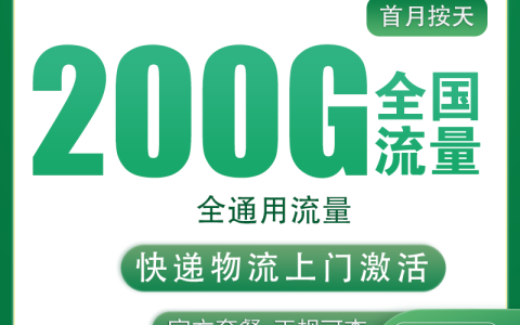 【已下架】移动金梅卡39元200G+200分钟【只发河北】