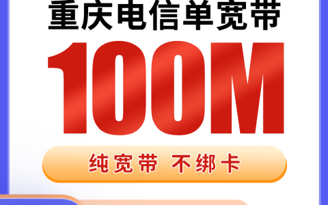 重庆电信690元包1年单宽带100M【免调试费】