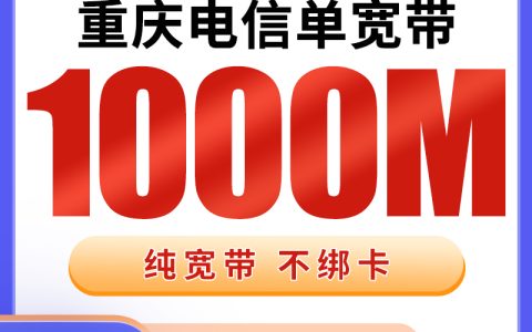 重庆电信1990元包1年单宽带1000M【免调试费】