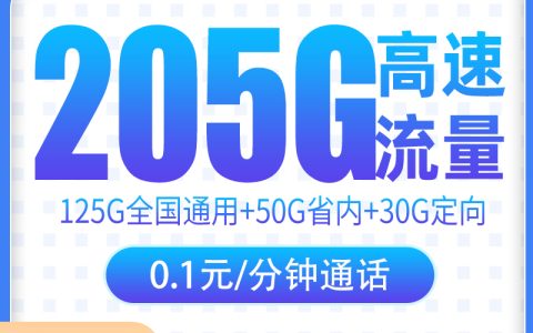 MF电信东星卡39元205G【只发山东】