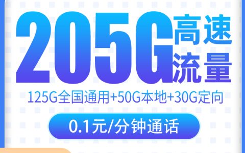 电信东星卡39元205G【只发山东】