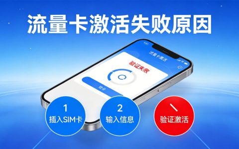 流量卡激活失败怎么办？2026激活失败原因及解决方案汇总