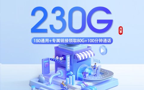 浙江联通专属【29元230G+100分钟】