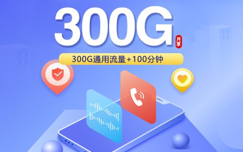 广东联通省内专属卡【38元300G+100分钟】