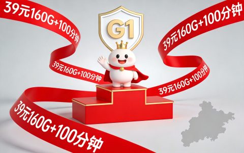 【已下架】G1联通沃派王卡39元160G+100分钟【只发安徽】