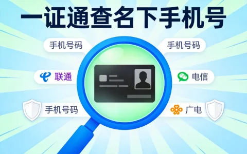 一证通查怎么用？2026工信部官方查询名下手机卡数量全攻略