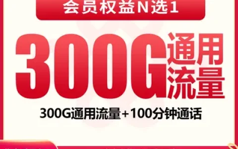【已下架】联通青天卡39元300G+100分钟+会员权益【发全国】