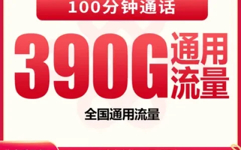 【已下架】联通炫彩卡29元390G+100分钟【发全国】