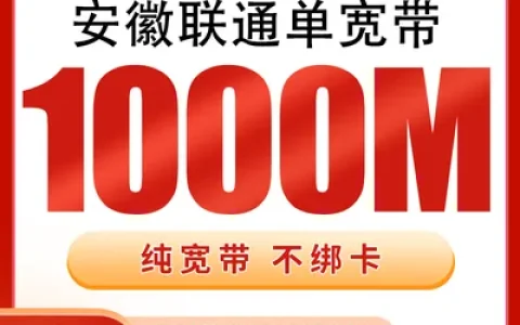 安徽联通单宽带720元包年1000M【只发安徽】