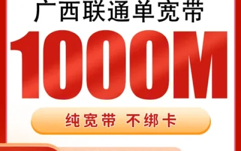 广西联通单宽带980元包年1000M【只发广西】
