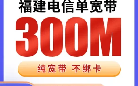 福建电信单宽带980元包年300M【只发福建】