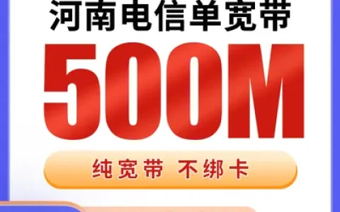 河南电信单宽带660元包年500M【只发河南】