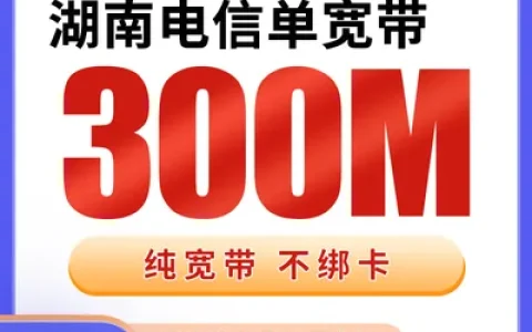 湖南电信单宽带480元包年300M【只发湖南】