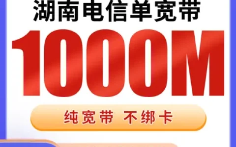 湖南电信单宽带1000元包年1000M【只发湖南】