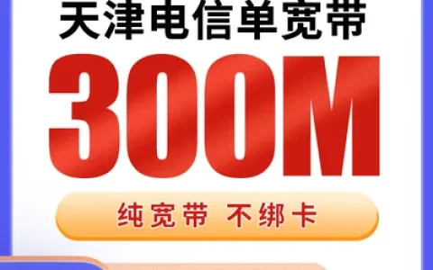 天津电信单宽带600元包年300M【只发天津】