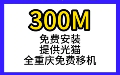 重庆广电单宽300M480元两年