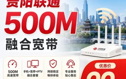 贵阳联通99元500M融合宽带