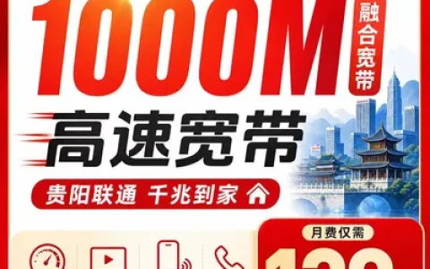 贵阳联通139元1000M融合宽带