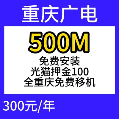 重庆广电单宽500M300元包年
