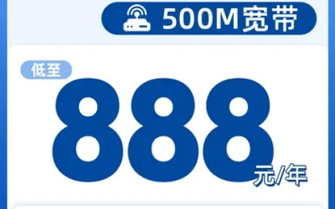 杭州电信单宽500M888元一年