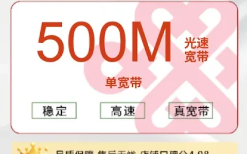 上海联通单宽500M800包年