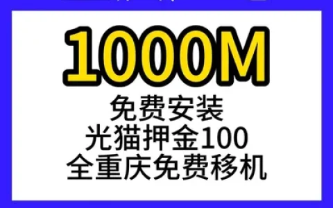 重庆广电单宽1000M360元包年