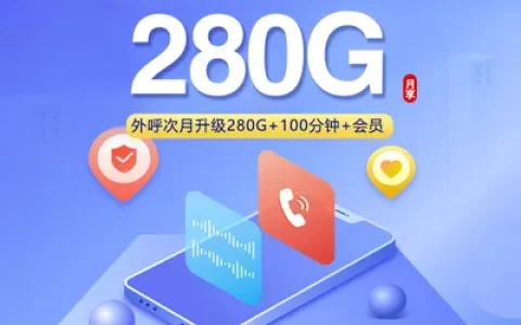 联通飞甘卡【29元280G+200分钟+会员】【仅发四川】