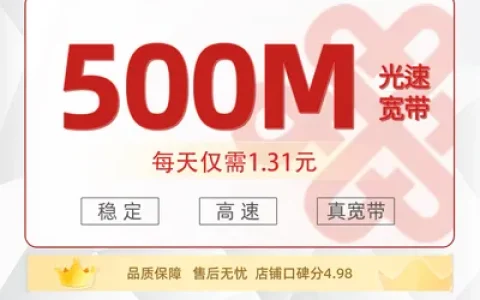 四川联通单宽480元包年500M