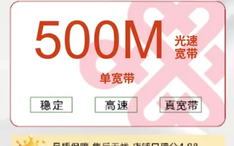 海南联通单宽带500M720元包1年