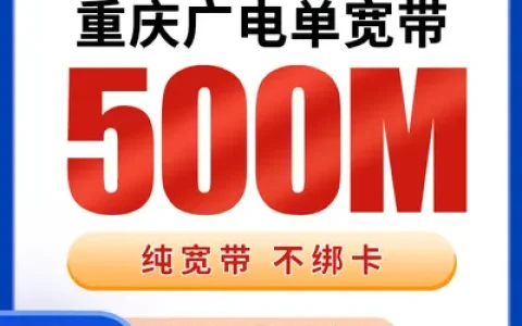 重庆广电单宽带600元包2年500M【只发重庆】