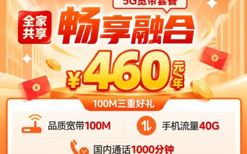 上海电信翼长宽融合100M一年