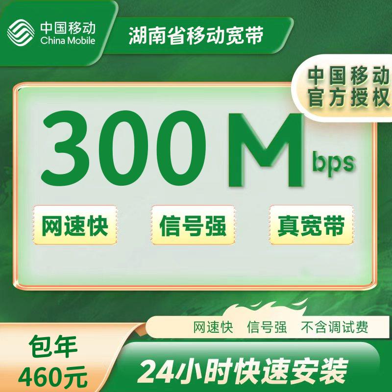 湖南移动300M一年460元（包安装费）