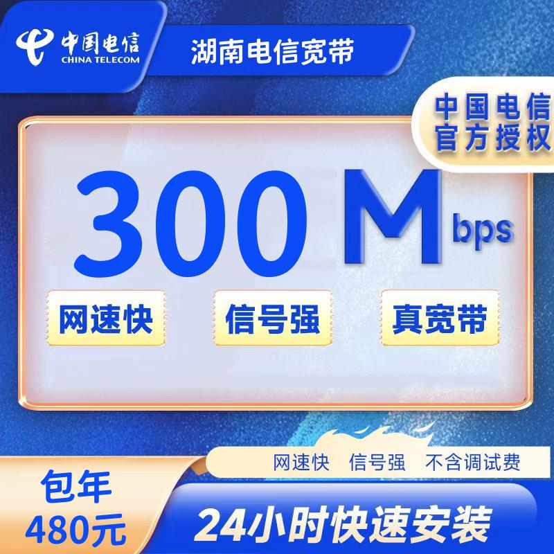 湖南电信300M一年480元+安装费100元