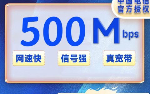 上海电信单宽带500M960包年+100安装费（光猫带WIFI）